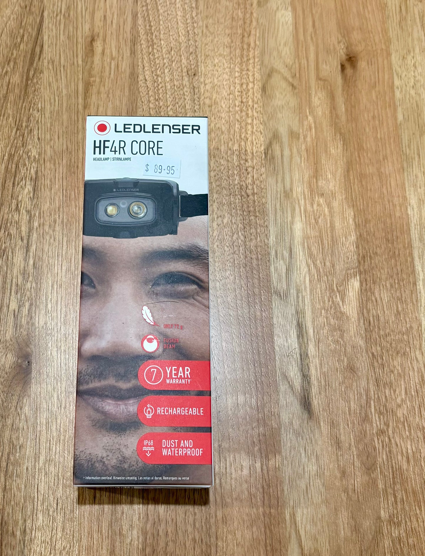 ZL502790 Ledlenser HF4R Core 500lm Rechargeable IP68 Flood & Spot Beam 72gm Headlamp