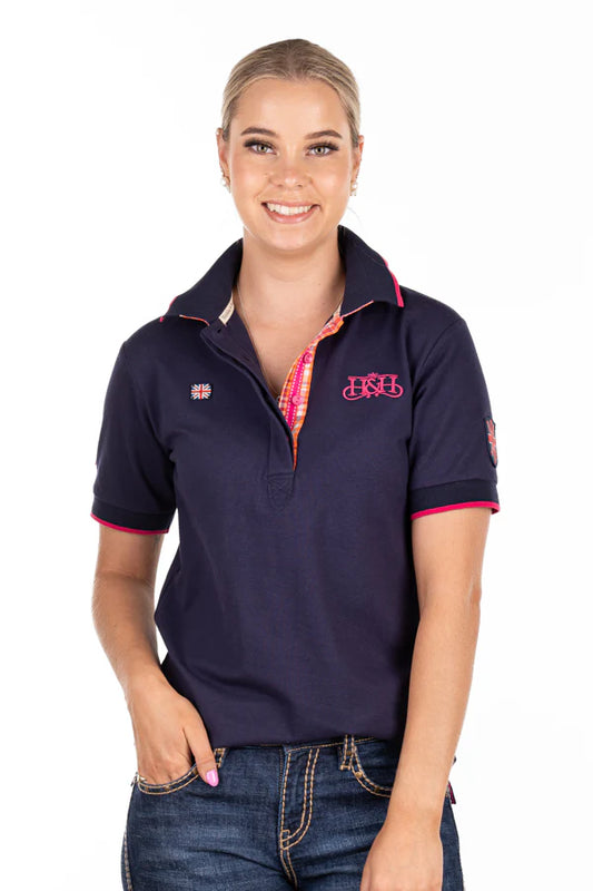 EL121 Hitchley & Harrow Loose fit polo Navy