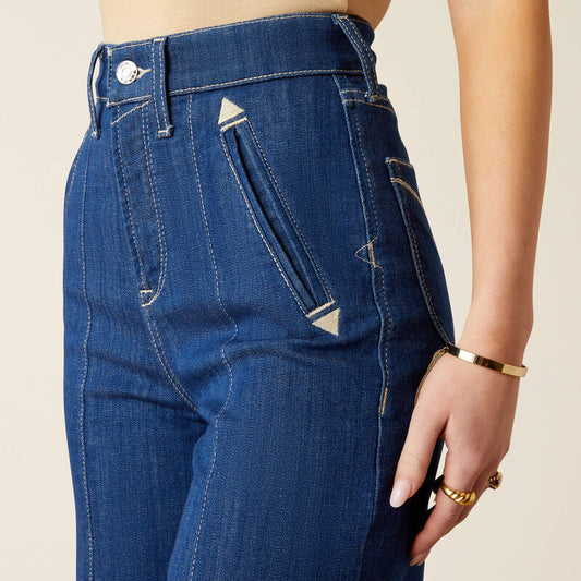 10053539 Ariat Women's Ultra High Rise Bria Wide Leg Jeans Regular Leg