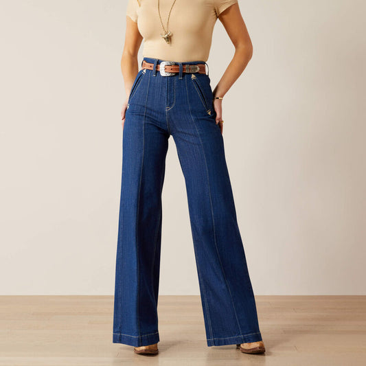 10053539 Ariat Women's Ultra High Rise Bria Wide Leg Jeans Regular Leg