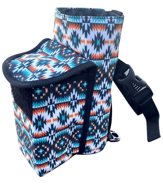 177917 Showman Nylon Aztec Insulated Bottle Carrier With Pocket