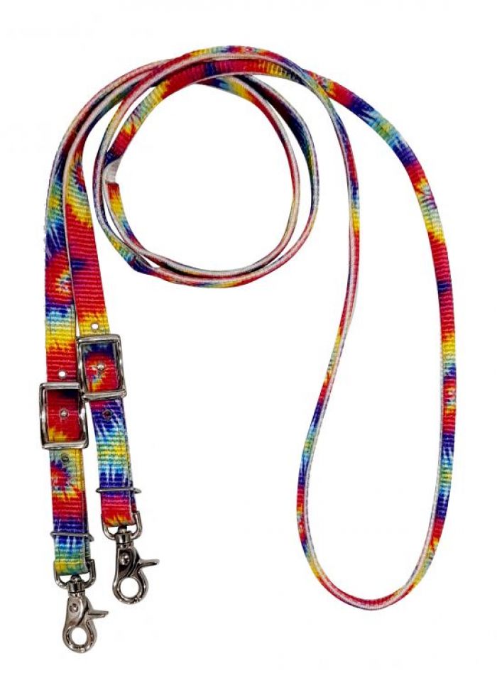19563 Showman Tye Dye Nylon Reins