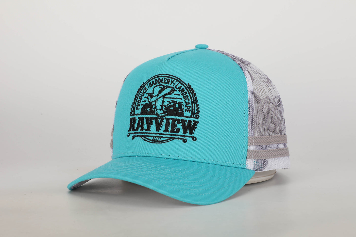 0211 Rayview logo cap Turquoise