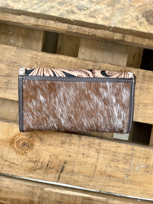 AE4327 Jerey Poppy Leather Hide Purse