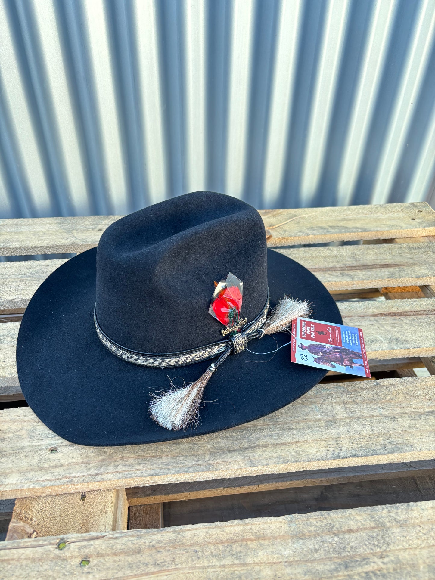 TCP1963HAT Thomas Cook Dusty Pure Fur Felt Hat Black