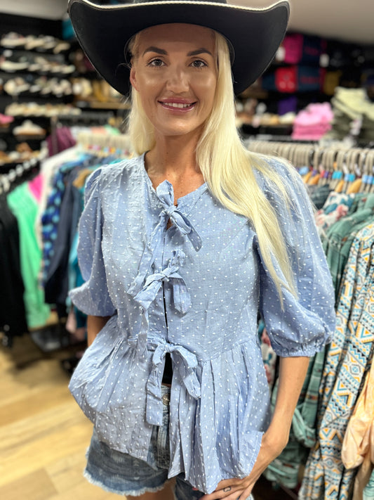 36050 Floyd Tie Blouse Spot