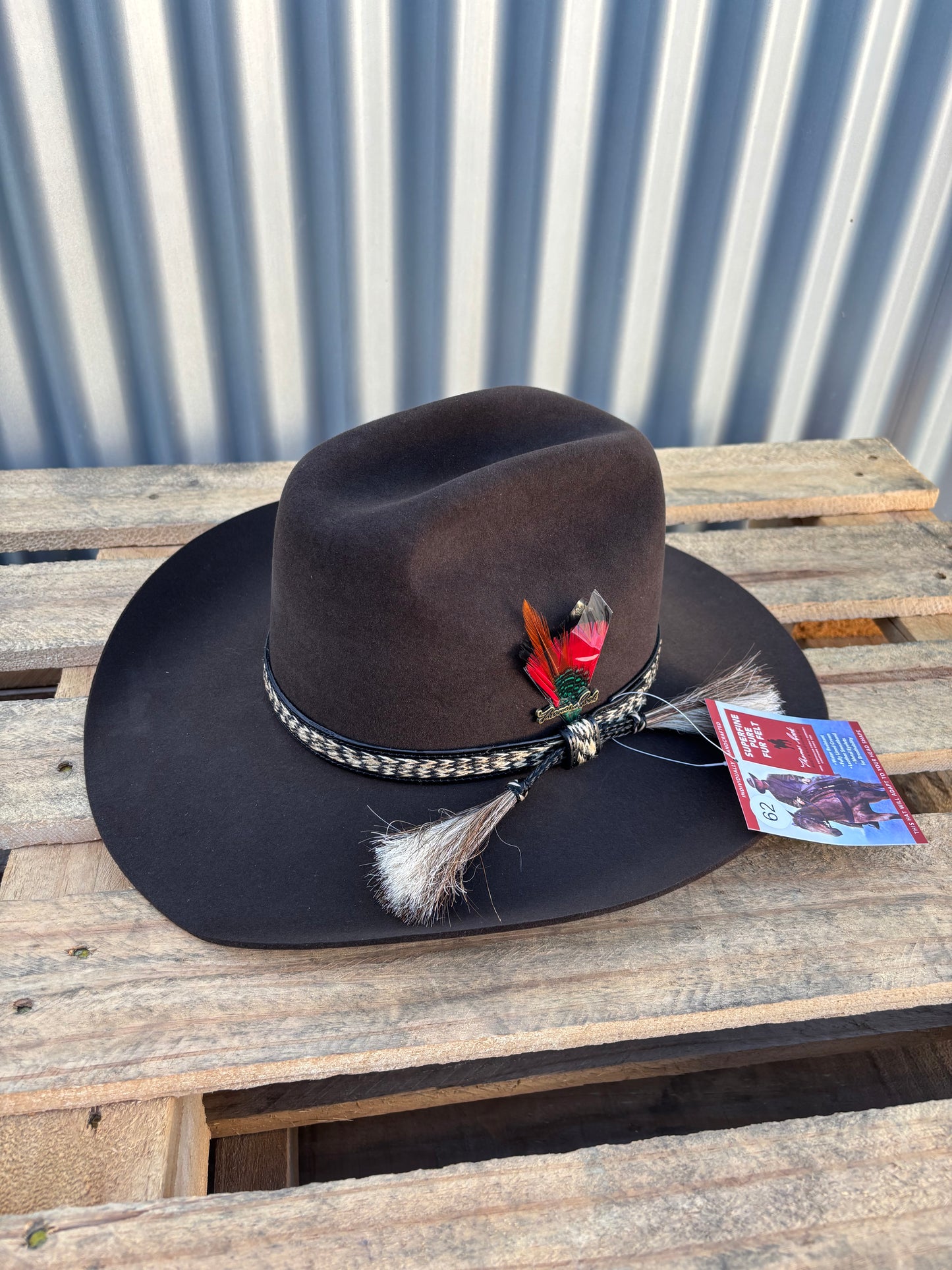 TCP1963HAT Thomas Cook Dusty Pure Fur Felt Hat Dark Brown