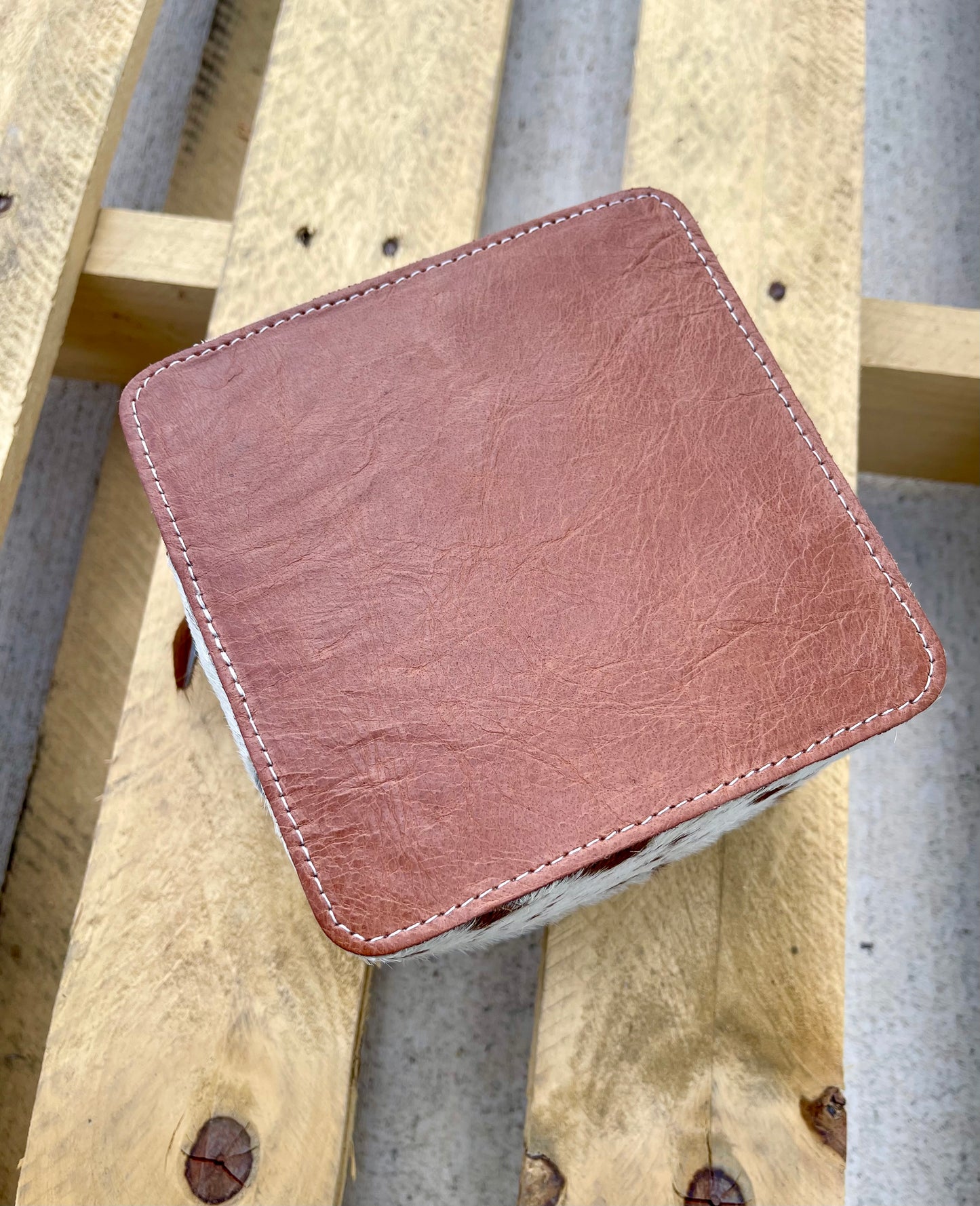 AE2721 Celia Tooled Leather hide Jewellery Case