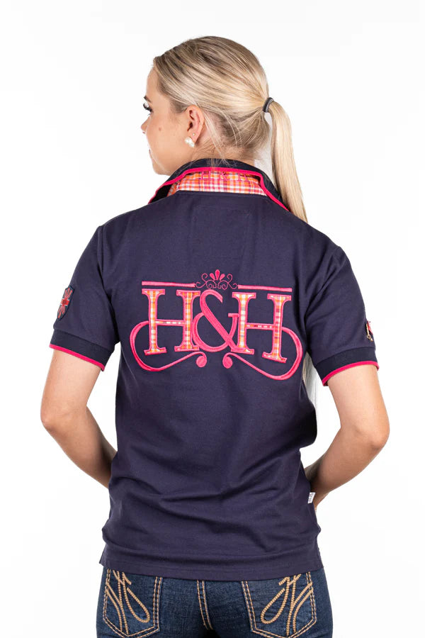 EL121 Hitchley & Harrow Loose fit polo Navy