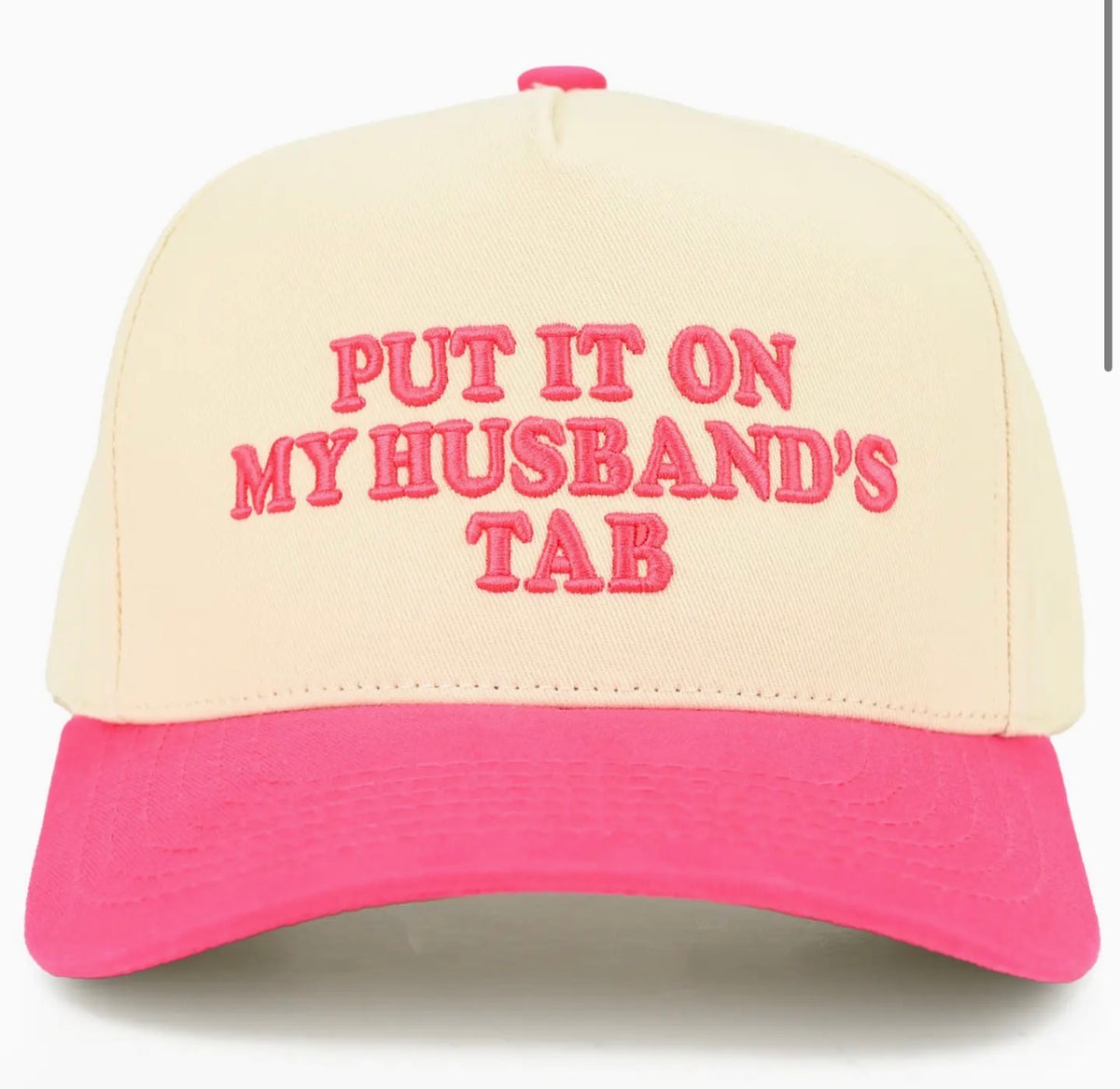 TCM0050HPNK Put it on my Husbands Tab Embroidered Trucker Cap