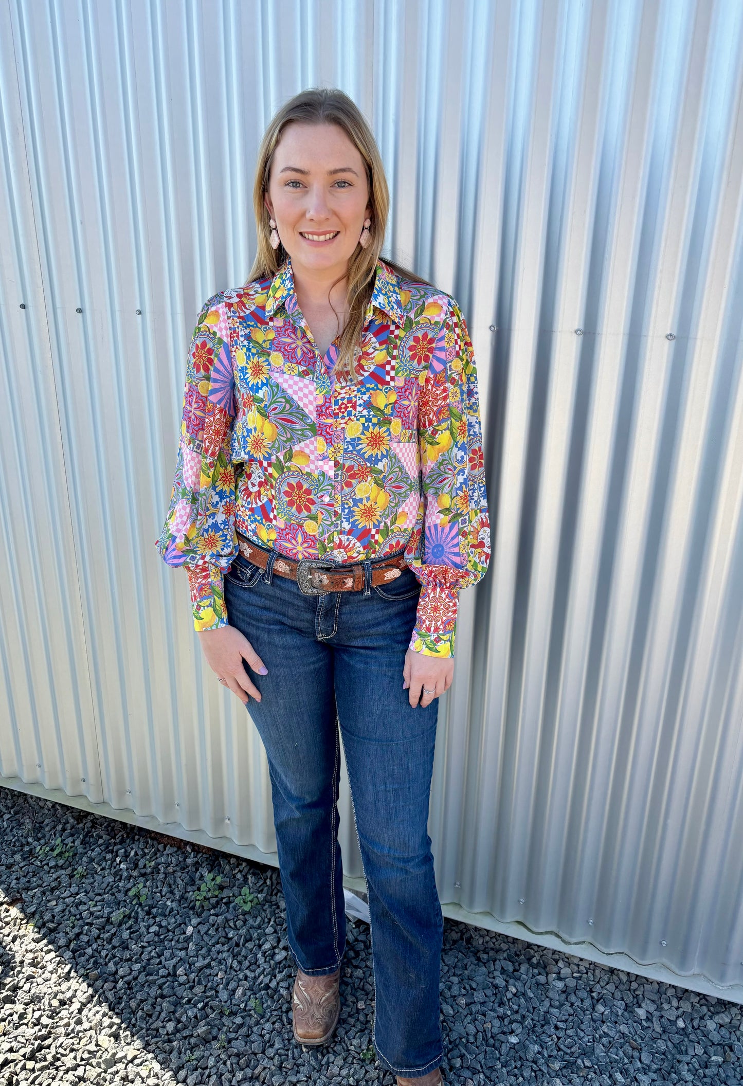 RN22-4040-LIP Fleetwood Blouse Anacapri Pink