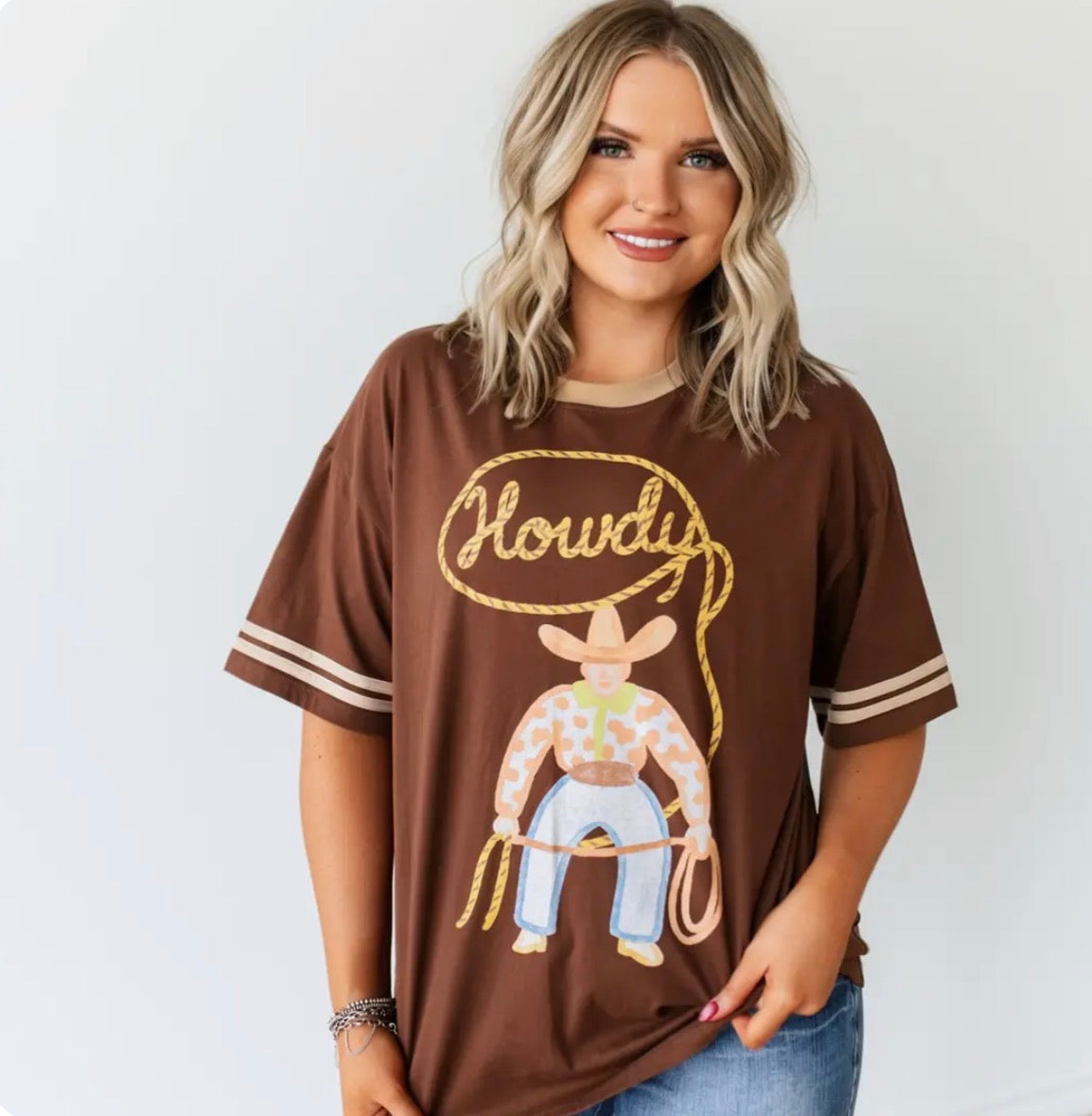 VR1 Howdy Vintage tee Chocolate