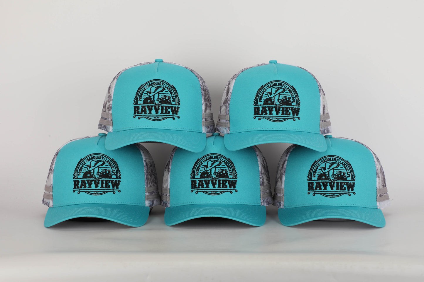 0211 Rayview logo cap Turquoise