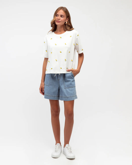 LOL70939 -1 Lemon embroidered tee