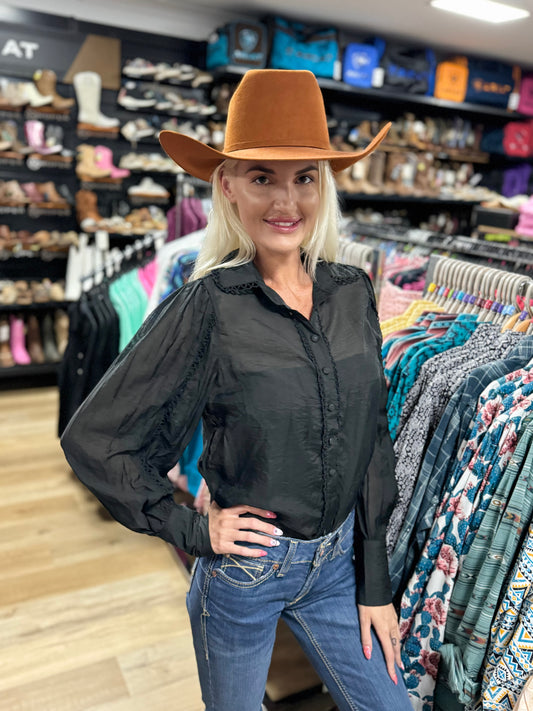 36731BLACK Wren Blouse Black