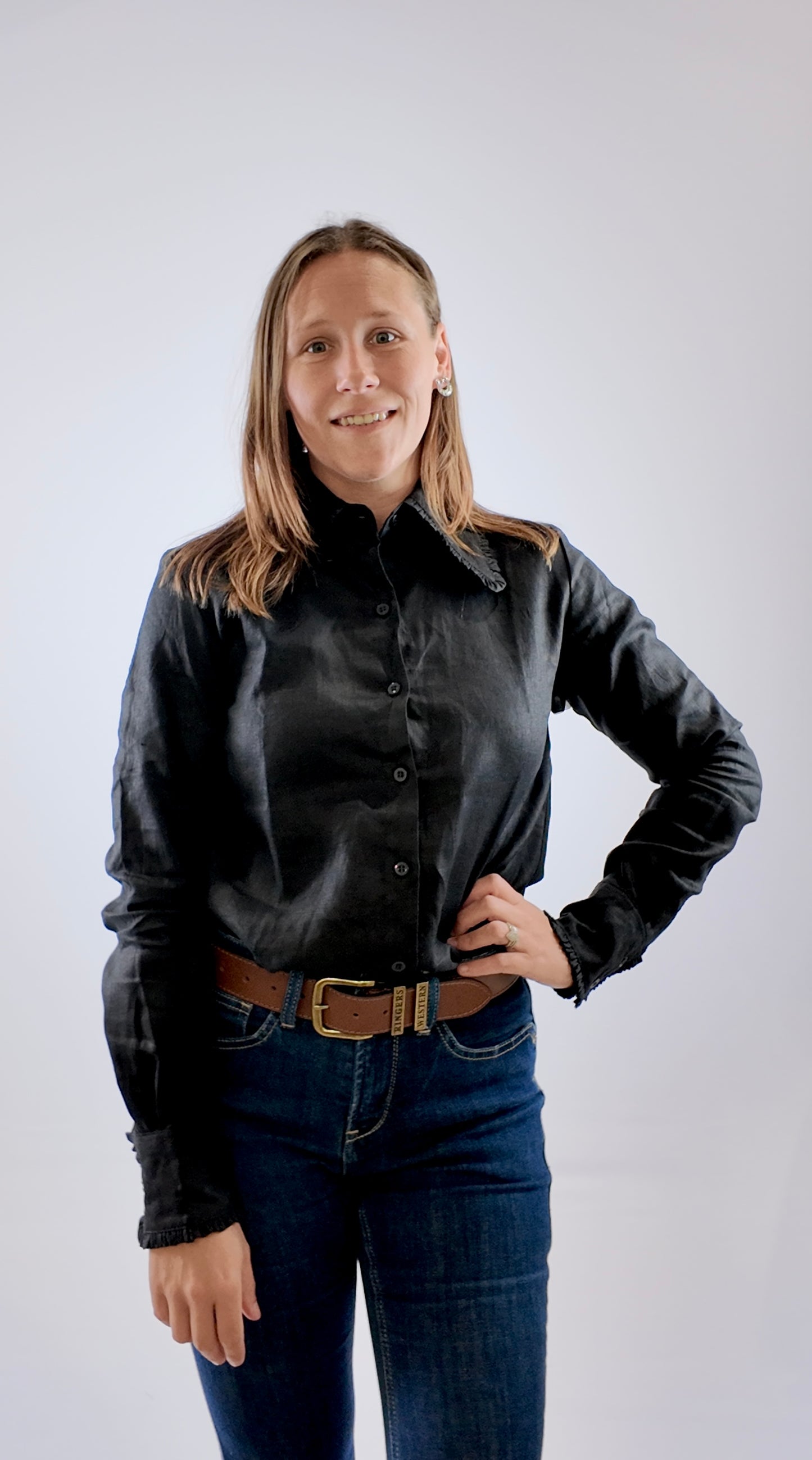 LJC284 LJC Millie Linen Shirt - Black