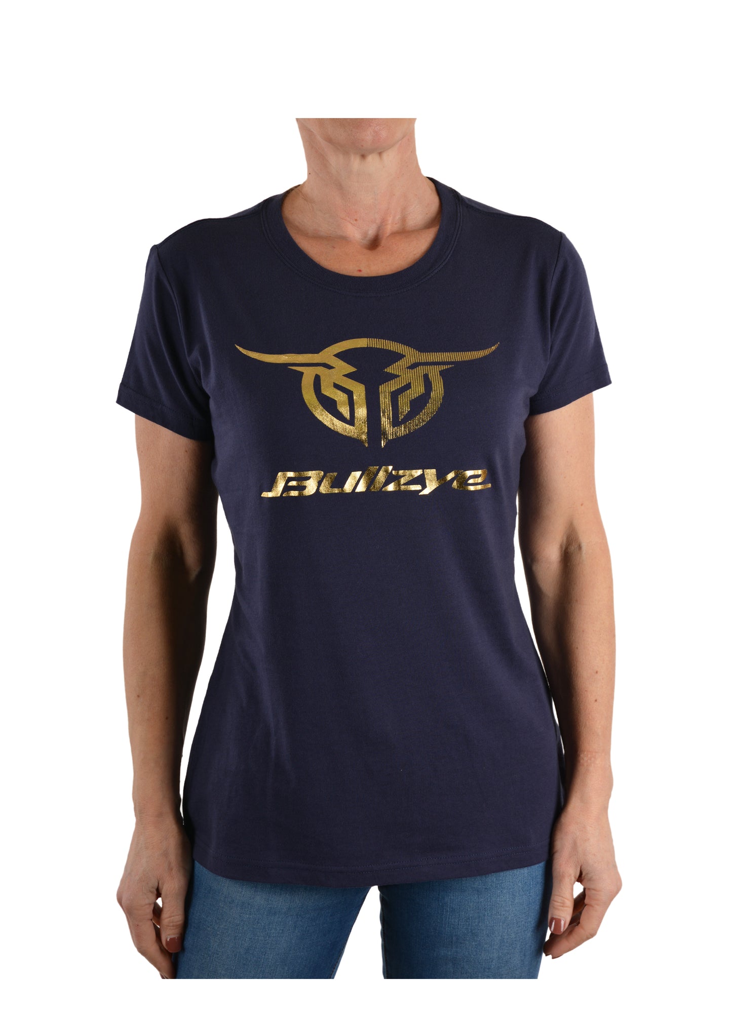 B1S2503092 Bullzye Women's Navy Tee