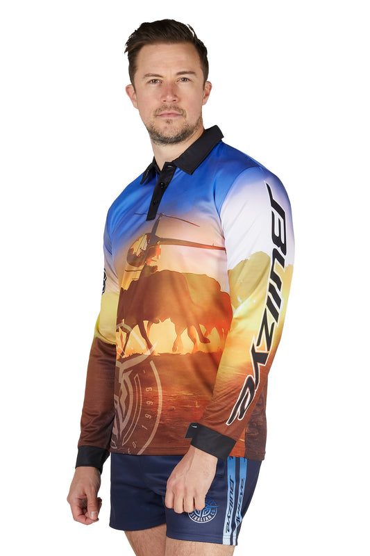 B5S1569492 Bullzye Men's Outback LS Tee