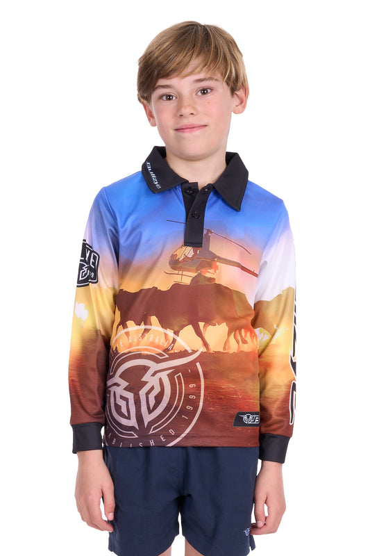 B5S3569492 Bullzye Boy's Outback LS Tee
