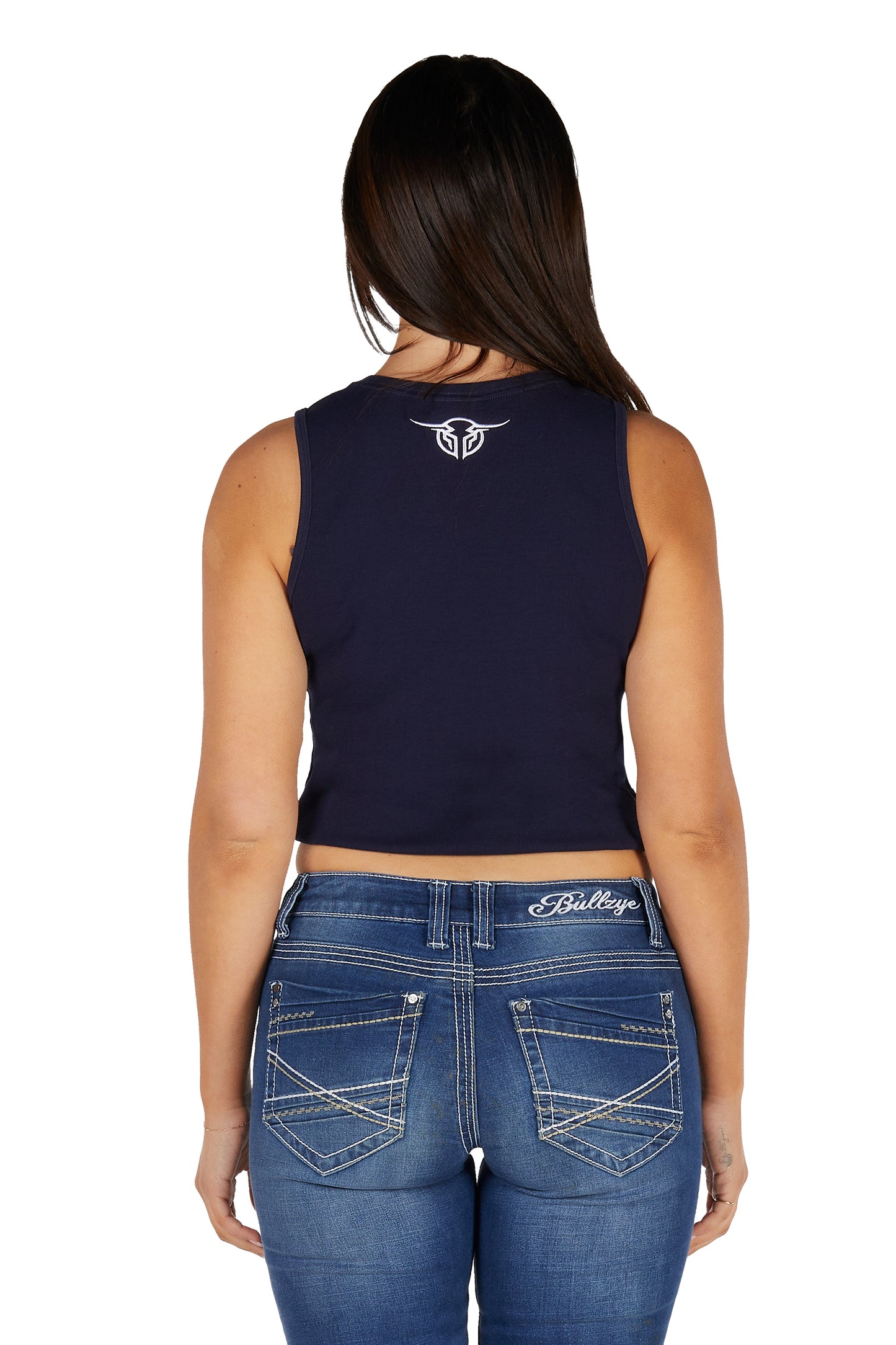 B5S2513465 Bullzye Women's Anita Crop Rib Tank