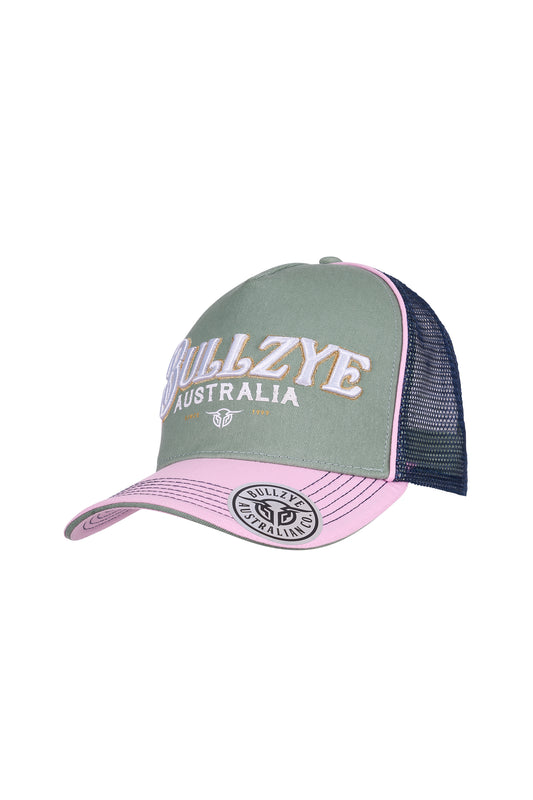 B5S2947CAP Bullzye Eleanor HP Trucker Cap Moss/Pink