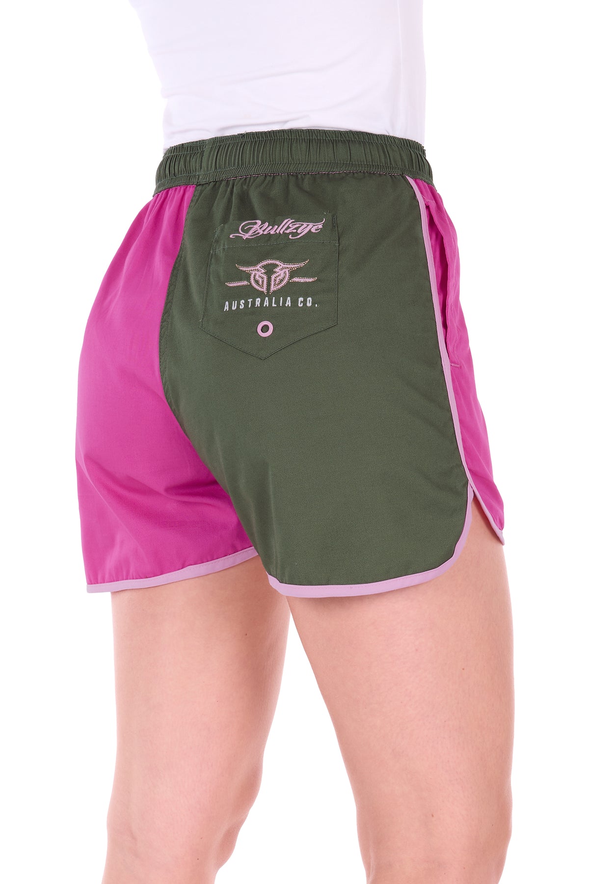 B6S2301576 Pure Western Women’s Cody Short Flamingo Hot Pink/Sage