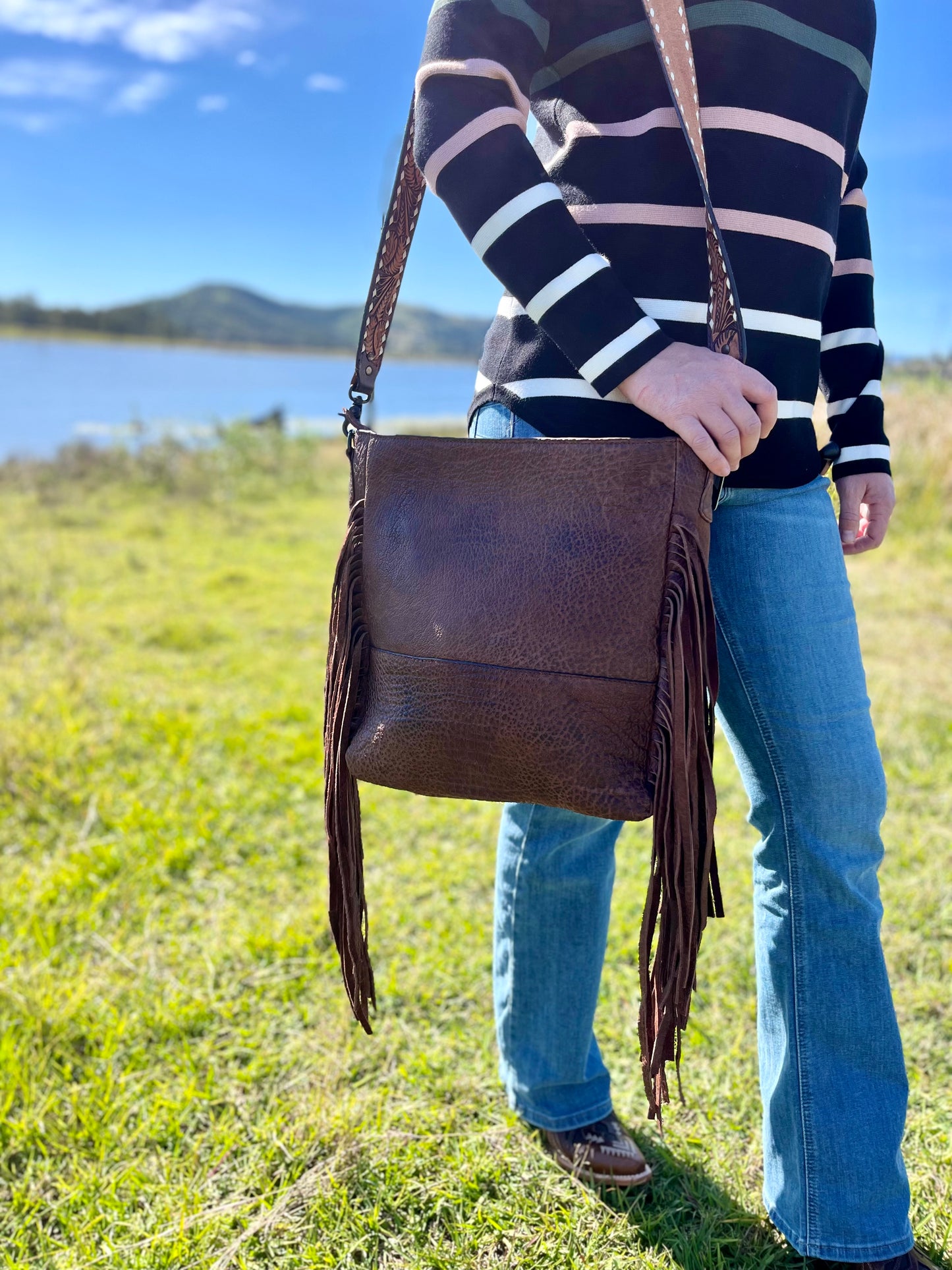 ADBGZ256B USA Rosenberg Leather Handbag