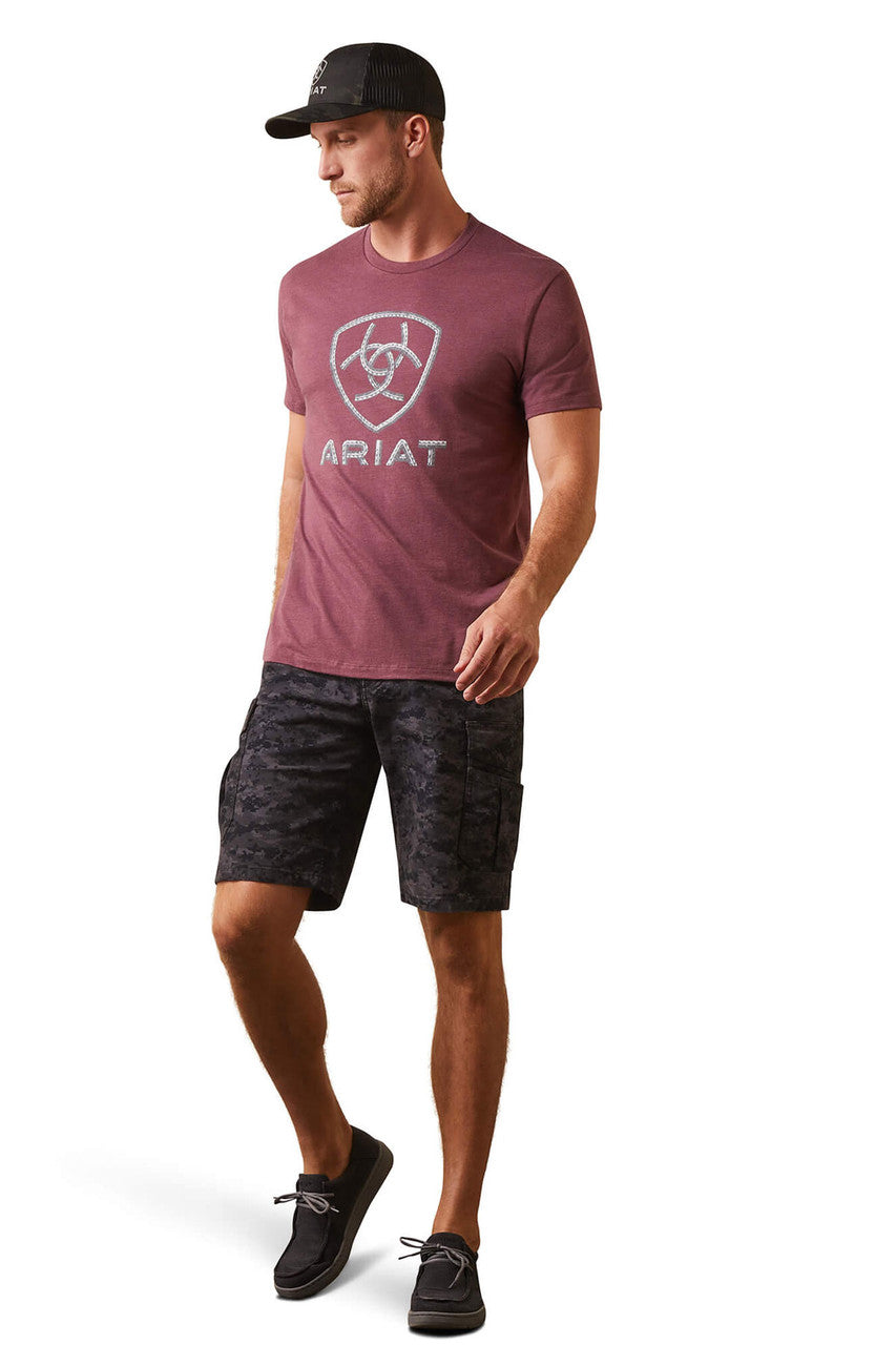 10044783 Ariat Men’s Steel Bar Logo Tee