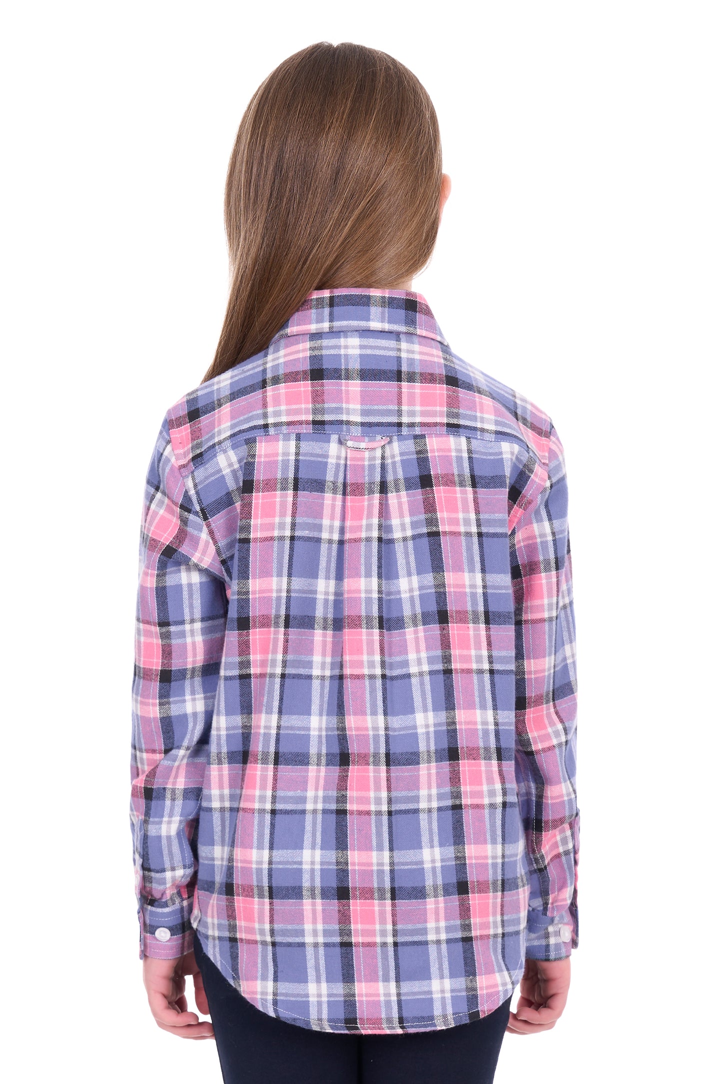 D6W7115117 Dux Bax Girl's Millie Thermal LS Shirt Pink/Purple