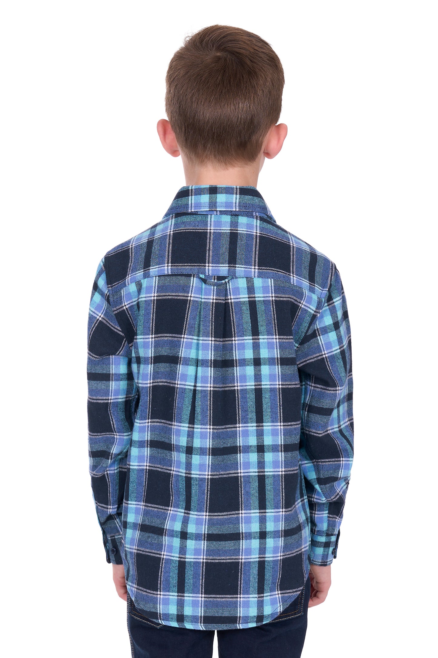 D6W7115206 Dux Bax Boy's Thermal LS Shirt Navy/Teal