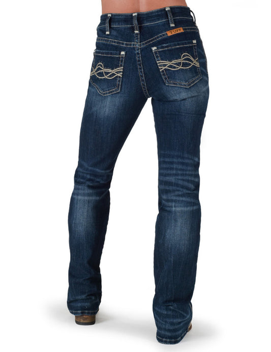 C01-JEPICB-MWH Cowgirl Tuff Women's Epic Jean's Regular Leg