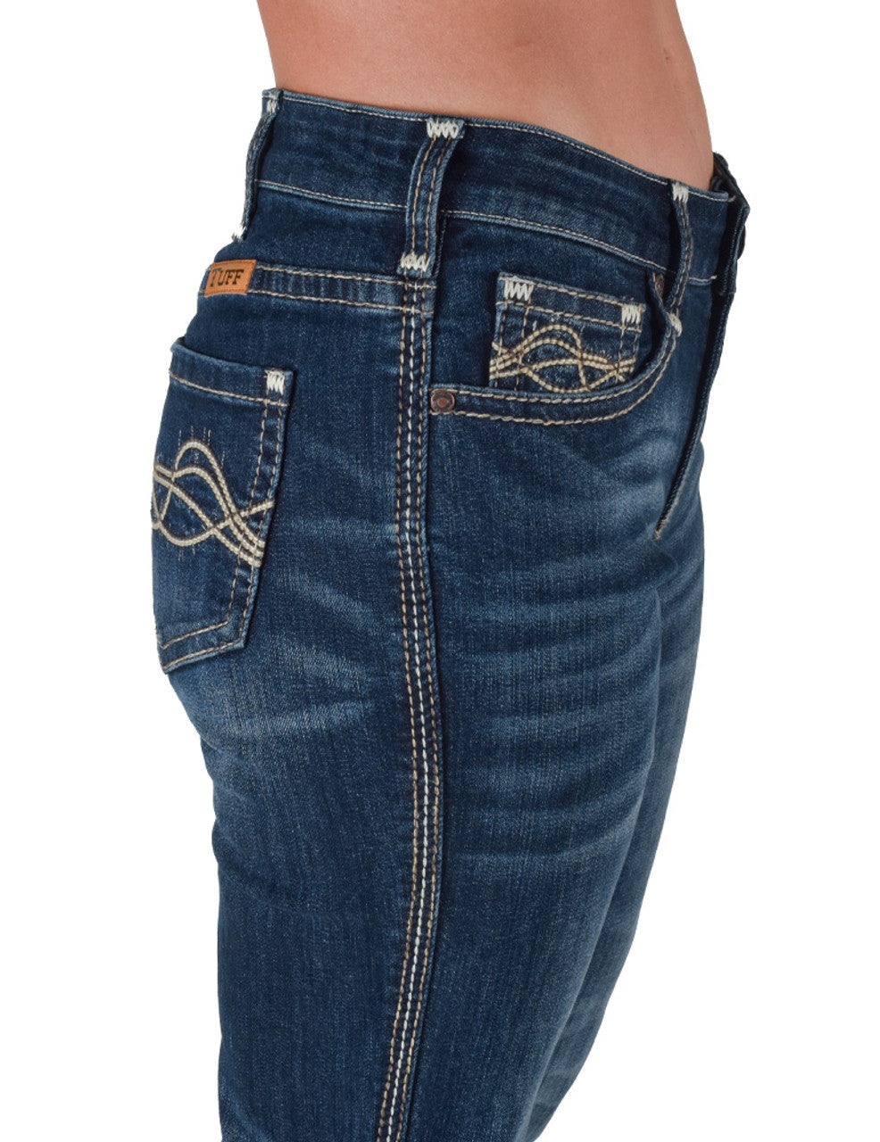 C01-JEPICB-MWH Cowgirl Tuff Women's Epic Jean's Regular Leg