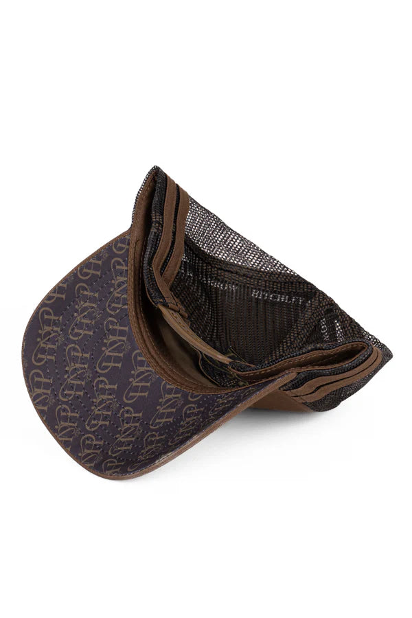 H2234 Hitchley & Harrow Trucker Cap Khaki and Black