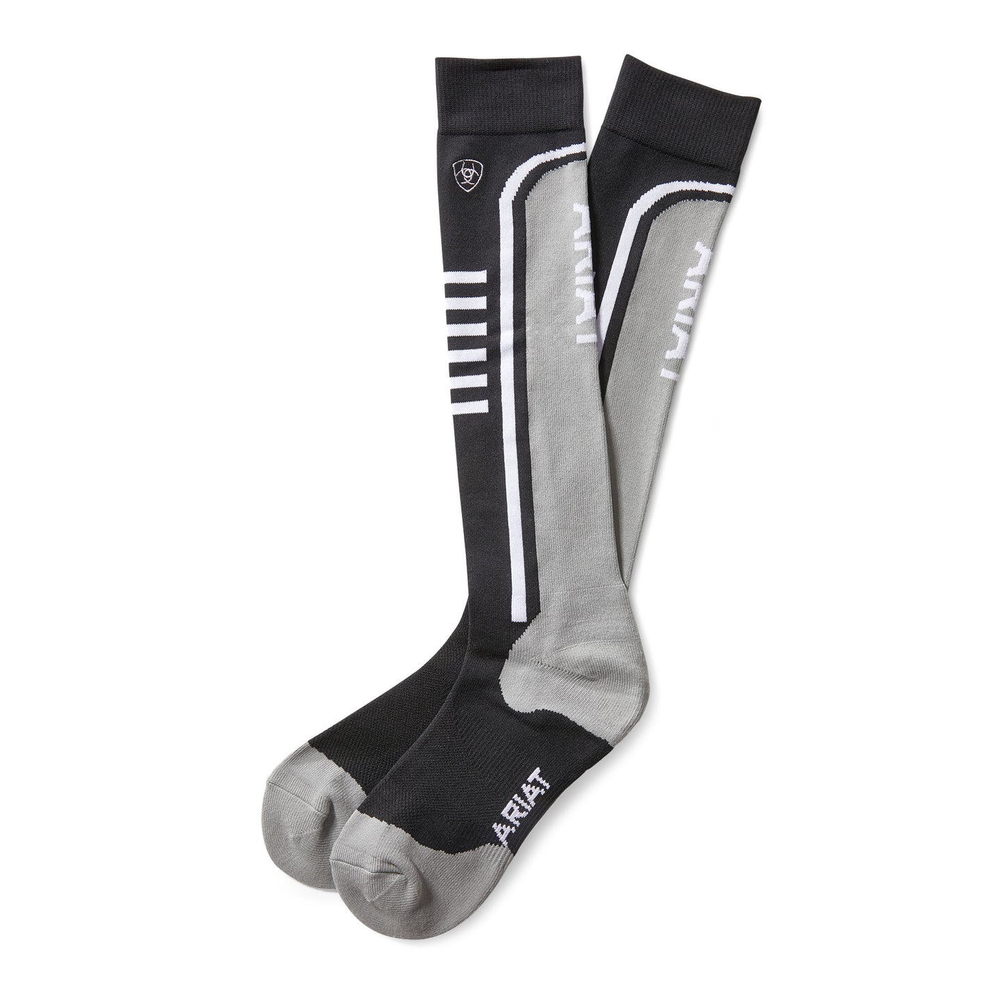 10033428Ariat Uni Ariattek Slimline Performance Socks Black/Sheet