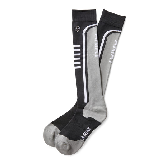 10033428Ariat Uni Ariattek Slimline Performance Socks Black/Sheet