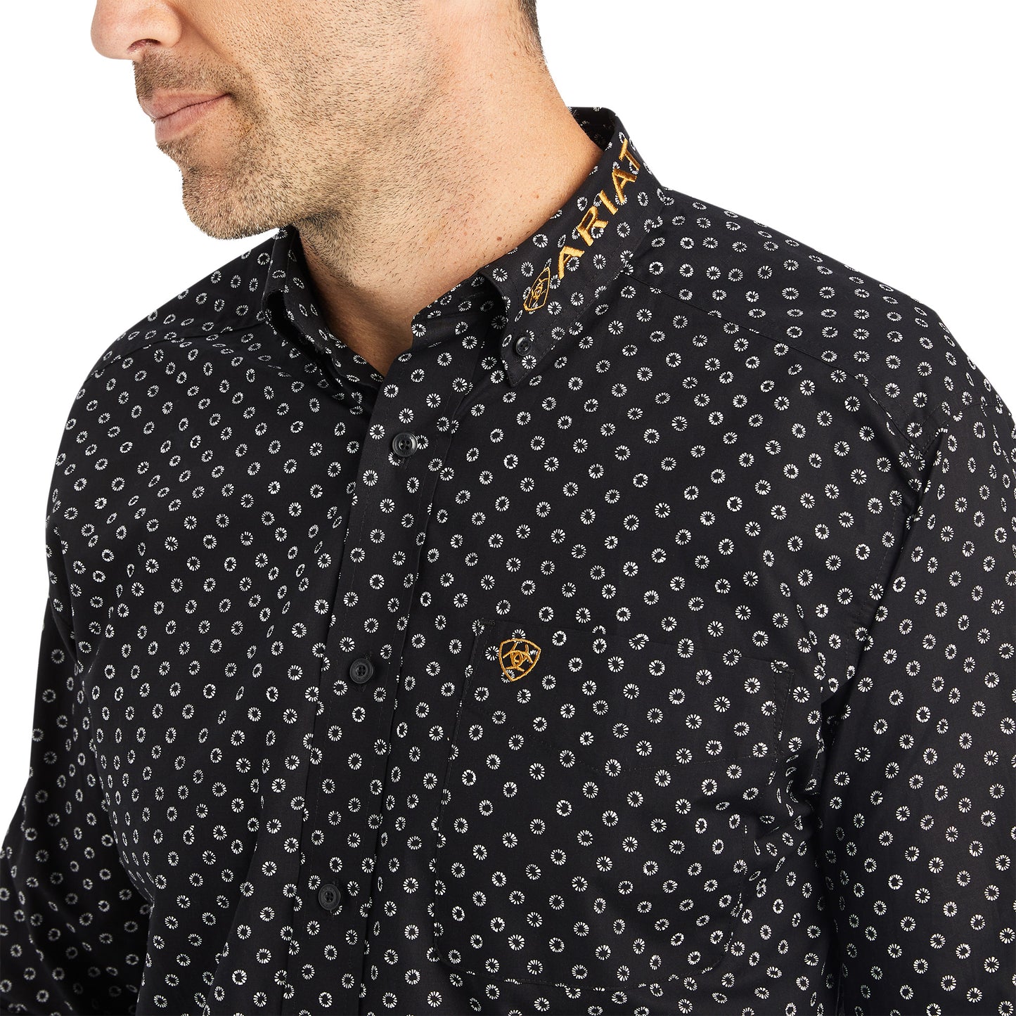 10042356 Ariat Mns Team Conor Classic Fit Shirt Black