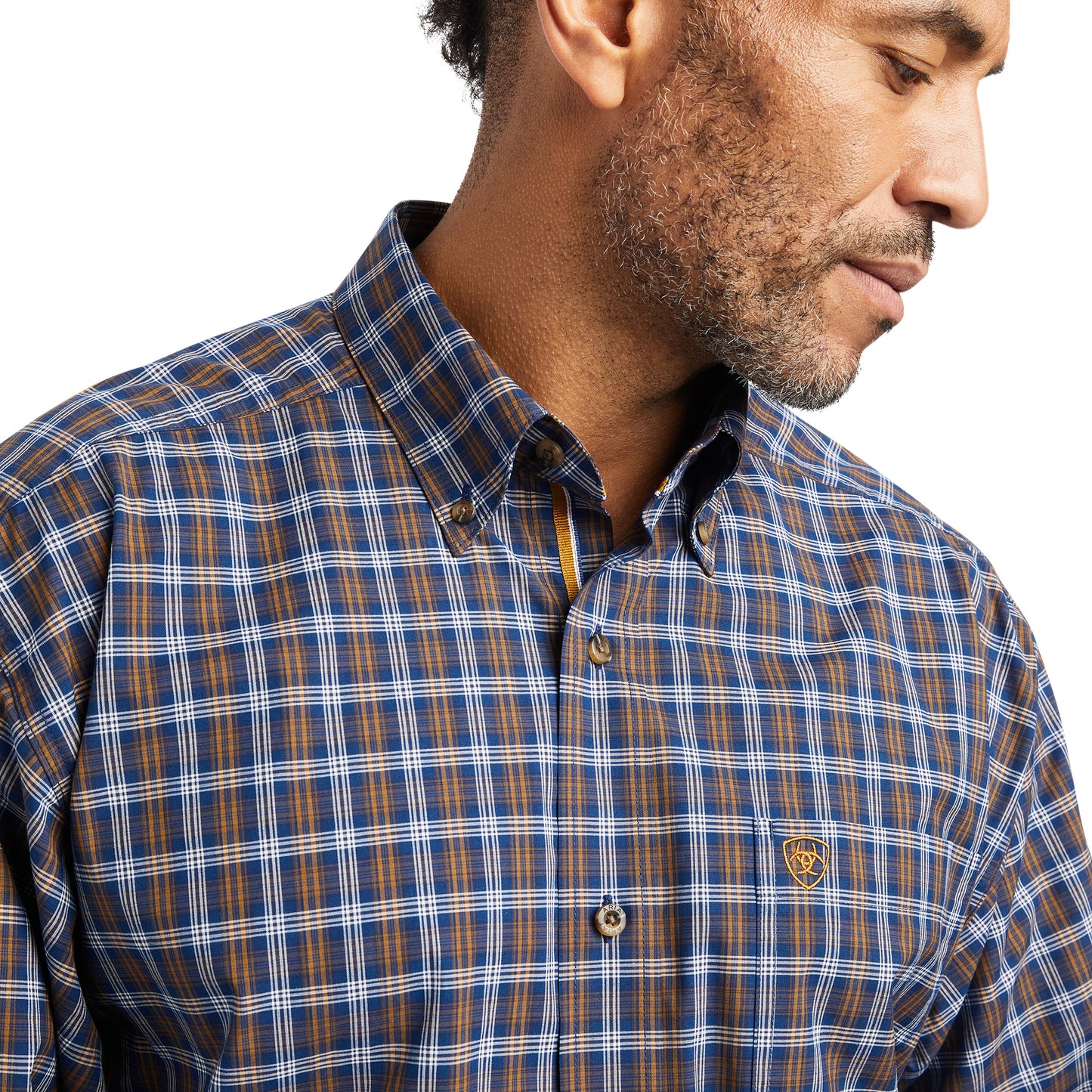 10042376 Ariat Mns Pro Series Giacomo Stretch Classic LS Shirt Estate Blue