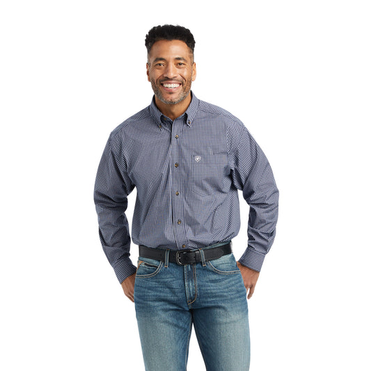 10042378 Ariat Mns Pro Series Giovni Classic LS Shirt Peacoat