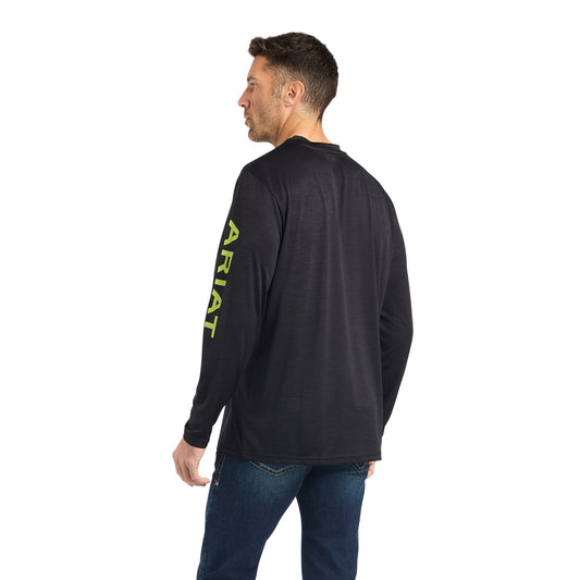 10042607 Ariat Mns Charger Logo T-Shirt Black Heather