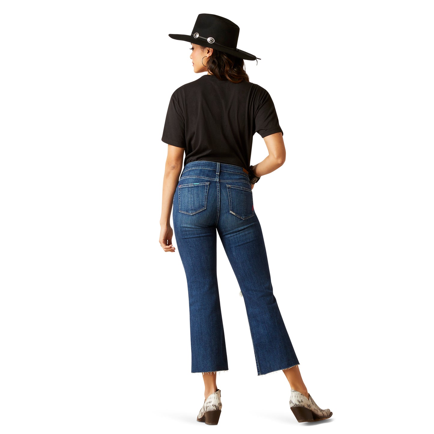 10045400 Ariat Women's High Rise Ankle Kicker Flare Carolyn