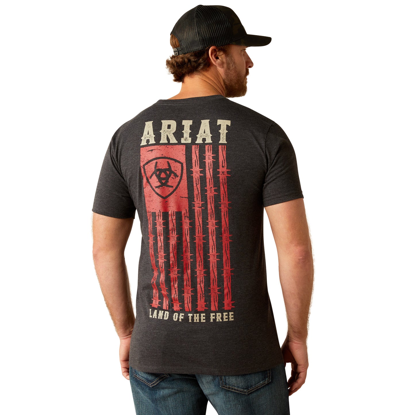 10053985 Ariat Men's Barbed Flag T-Shirt