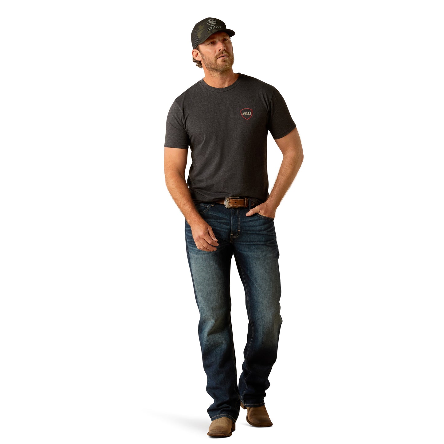 10053985 Ariat Men's Barbed Flag T-Shirt