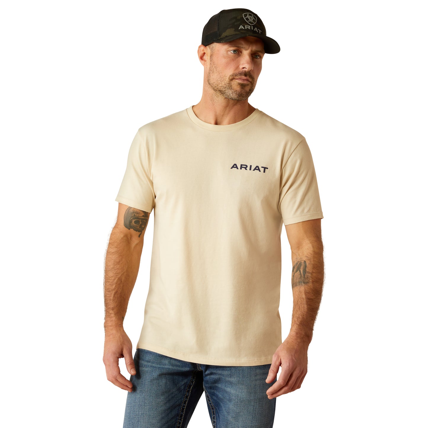 10053998 Ariat Men's Bleached Bones T-Shirt