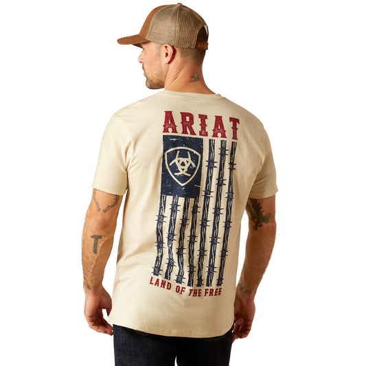 10054001 Ariat Men's Barbed Flag T-Shirt