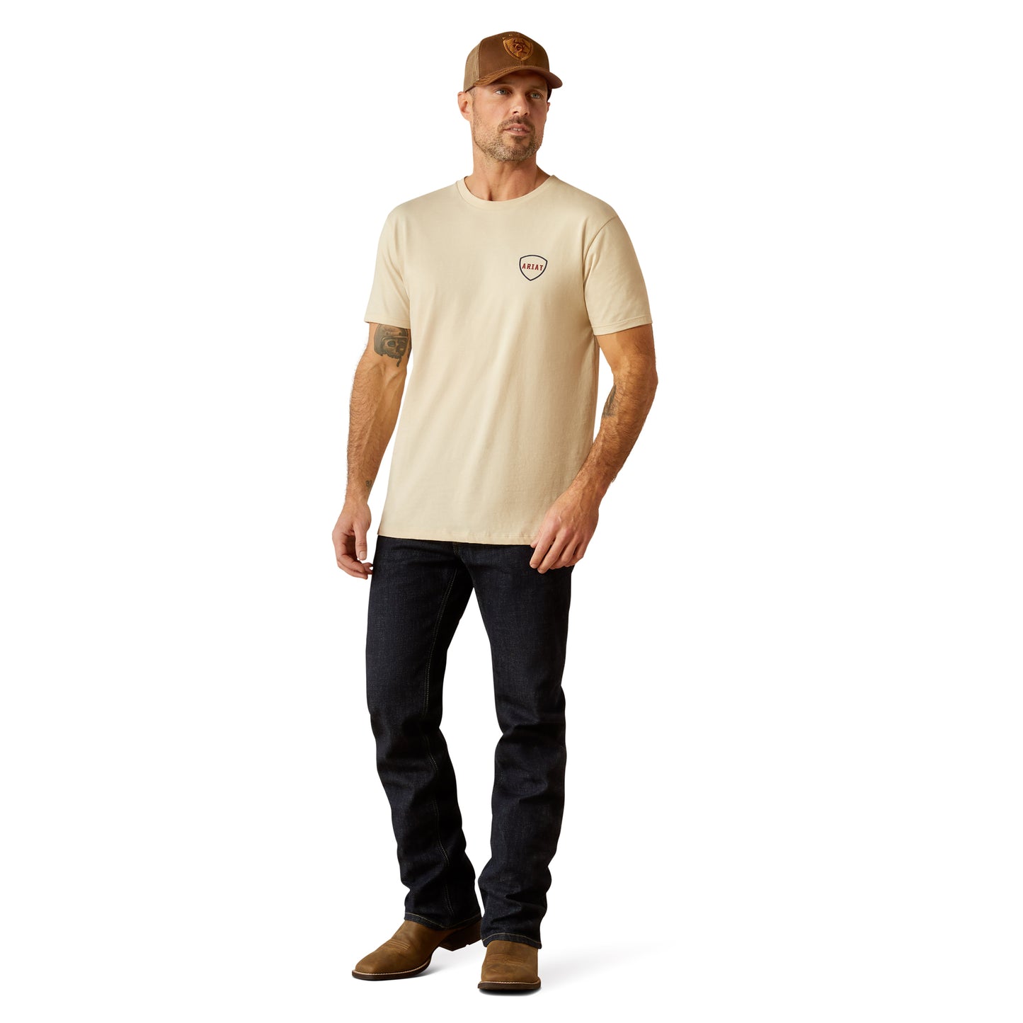 10054001 Ariat Men's Barbed Flag T-Shirt