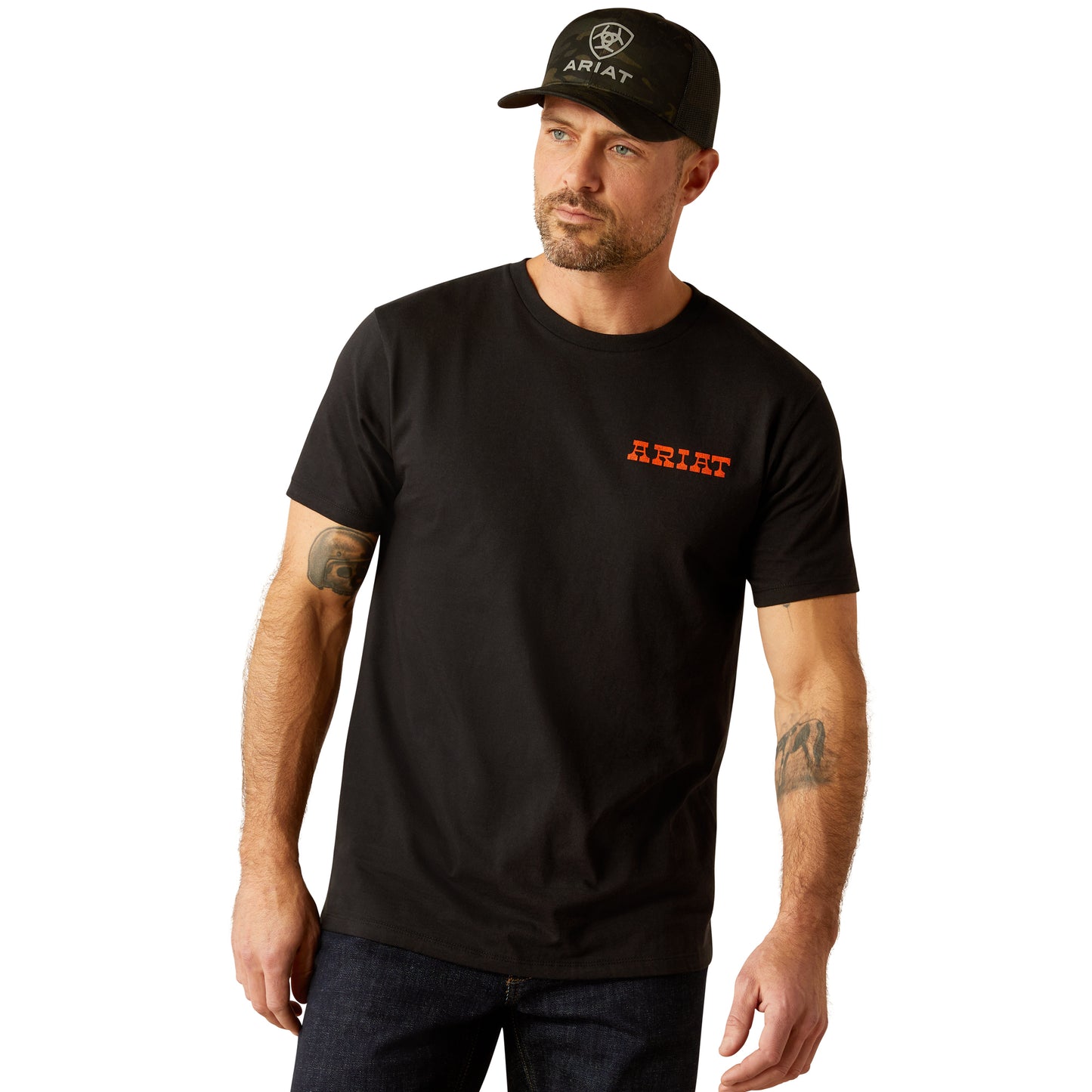 10054006 Ariat Men's Denim Badge T-Shirt