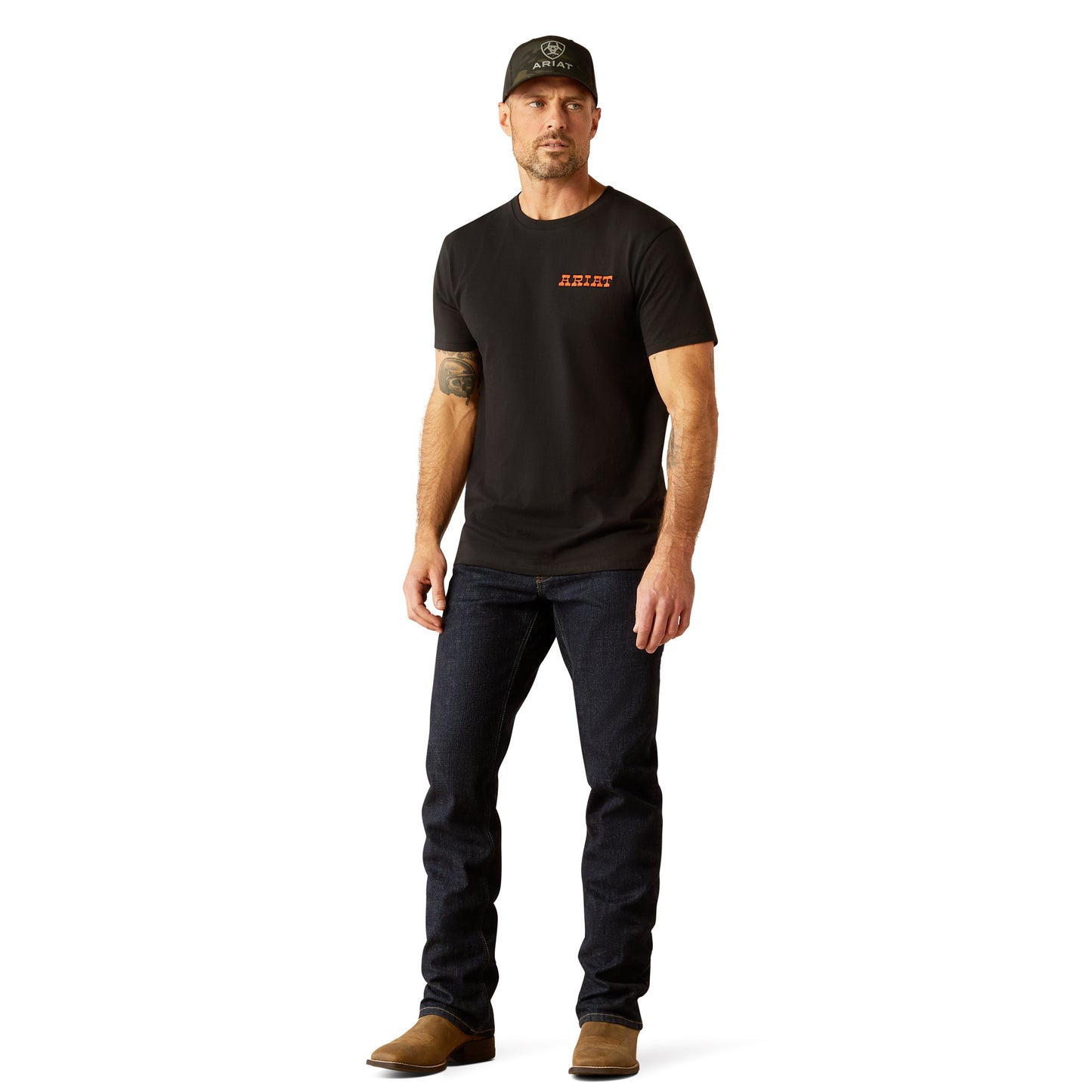10054006 Ariat Men's Denim Badge T-Shirt
