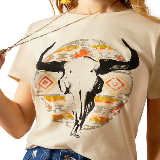 10054039 Ariat Women's Longhorn Watercolor T-Shirt