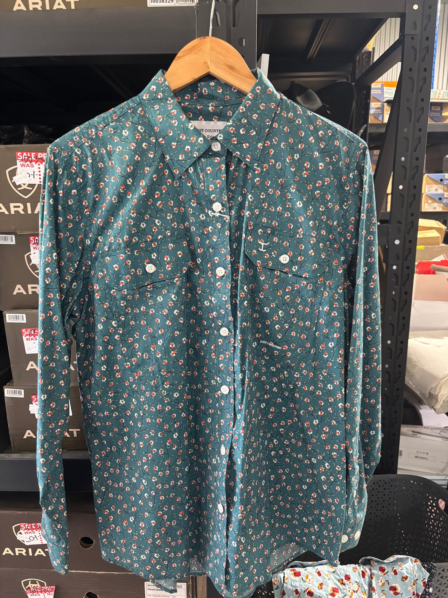 WWLS2222 Just Country Women's Abby LS Shirt