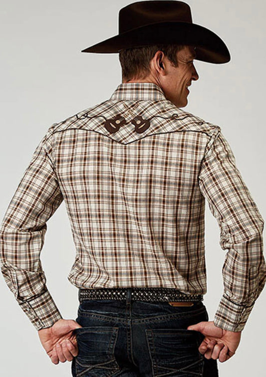 01-001-0016-3001 Roper Men's Special Collection Plaid Brown